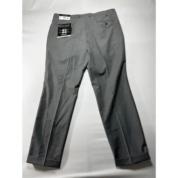NWT Lauren Ralph Lauren Men's Classic Fit Wool Gray Dress Pants - Size 40x31.5 - Picture 2 of 9